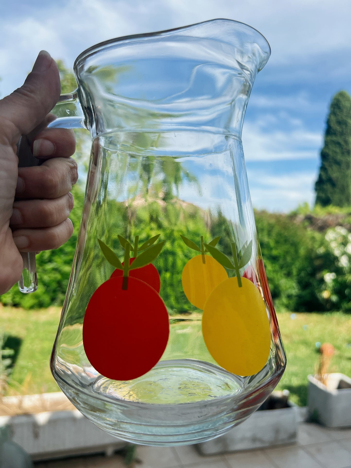 carafe orangeade pichet fruits vintage