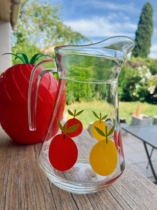 carafe orangeade pichet fruits vintage