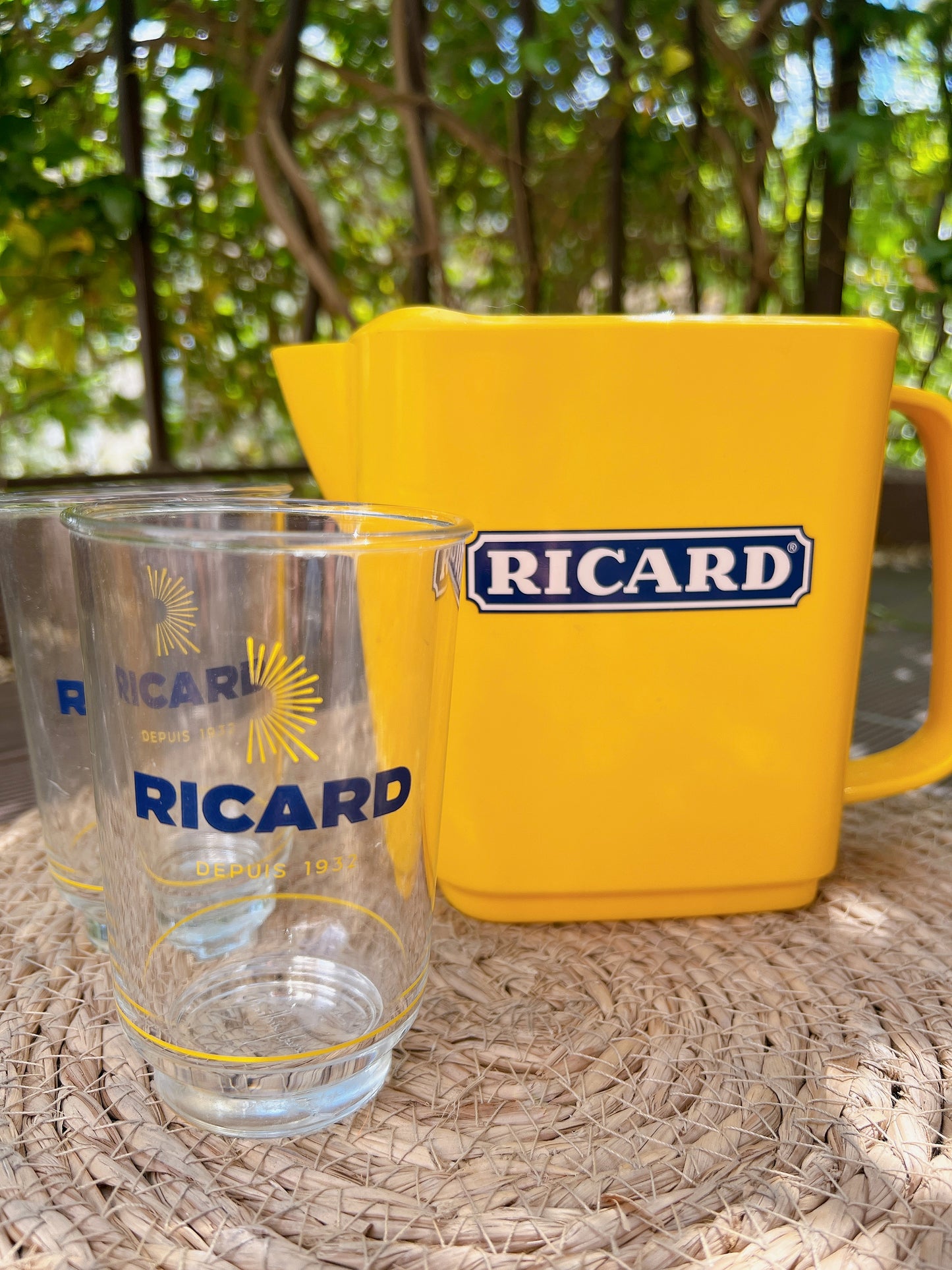 Carafe et verres Ricard